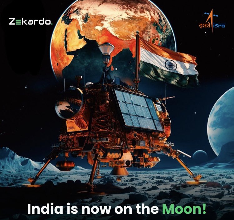 #India is now officially on the #moon! 
Congratulations to ISRO - Indian Space Research Organisation on this amazing triumph!

#moonlanding #space
