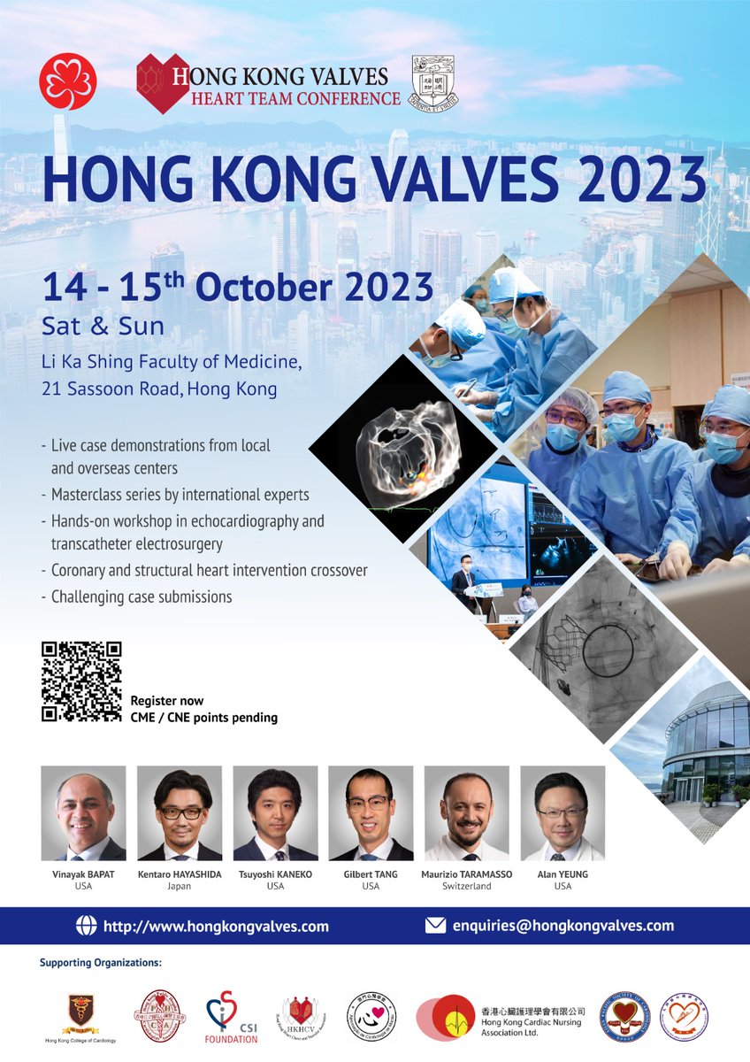 HongKongValves's tweet photo. Get ready for #HongKongValves2023 - Join us on October 14-15 for  #Electrosurgery Classroom, live cases, hands-on workshops, and more! Mark your calendars &amp; register now: https://t.co/Ig6rhMt8Lh   #echofirst #tavi #tavr #teer #tmvr #ttvr #ppvi https://t.co/RE8v5SqQ1r