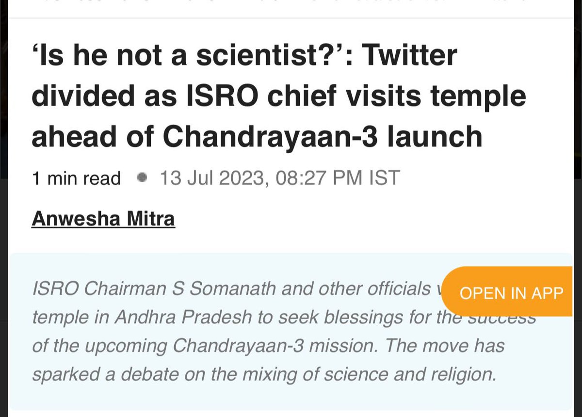 ishkarnBHANDARI's tweet photo. They mocked ISRO scientists for Going to Mandir before #Chandrayaan3 Launch.

They forgot Bharat Mandir भी जाता हैं और Chand पर भी! https://t.co/Gjuq35zrGJ