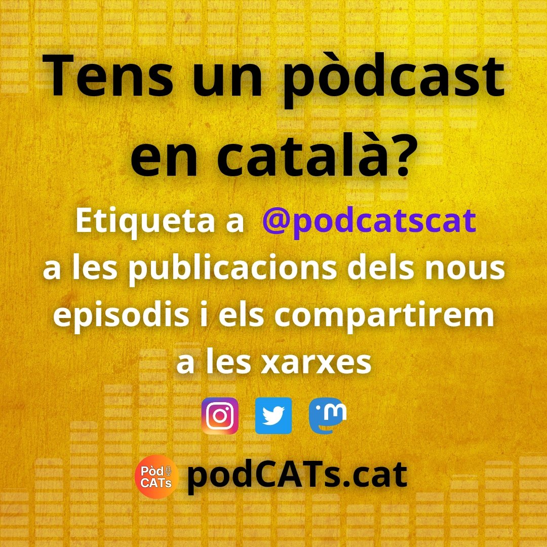 ⬆️ Comparteix-ho i fes córrer el català! 🙏
#podcastencatalà #pòdcast #català #podcats