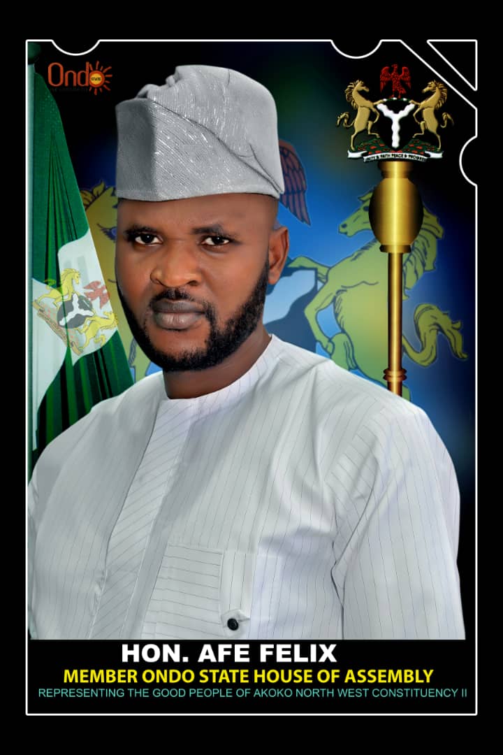 FelixAfe_'s tweet photo. The official portrait of Hon. Barrister Felix Afe, Member Representing Àkókó North West Constituency ll.
@Ifamayowwa @koladegospel @BTOofficial @floondo @OndoAssembly https://t.co/p2eDXBTGE4