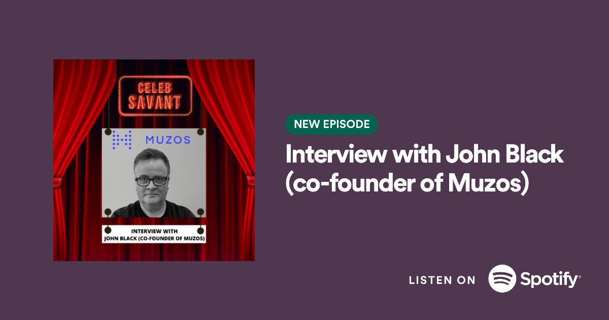 muzosapp's tweet photo. Check out the latest episode of the Celeb Savant podcast to hear all about our music rewards platform, with one of our co-founders @johnblackmgmt 
https://t.co/VEzQsDGGRA https://t.co/DRNQgp7Hfu