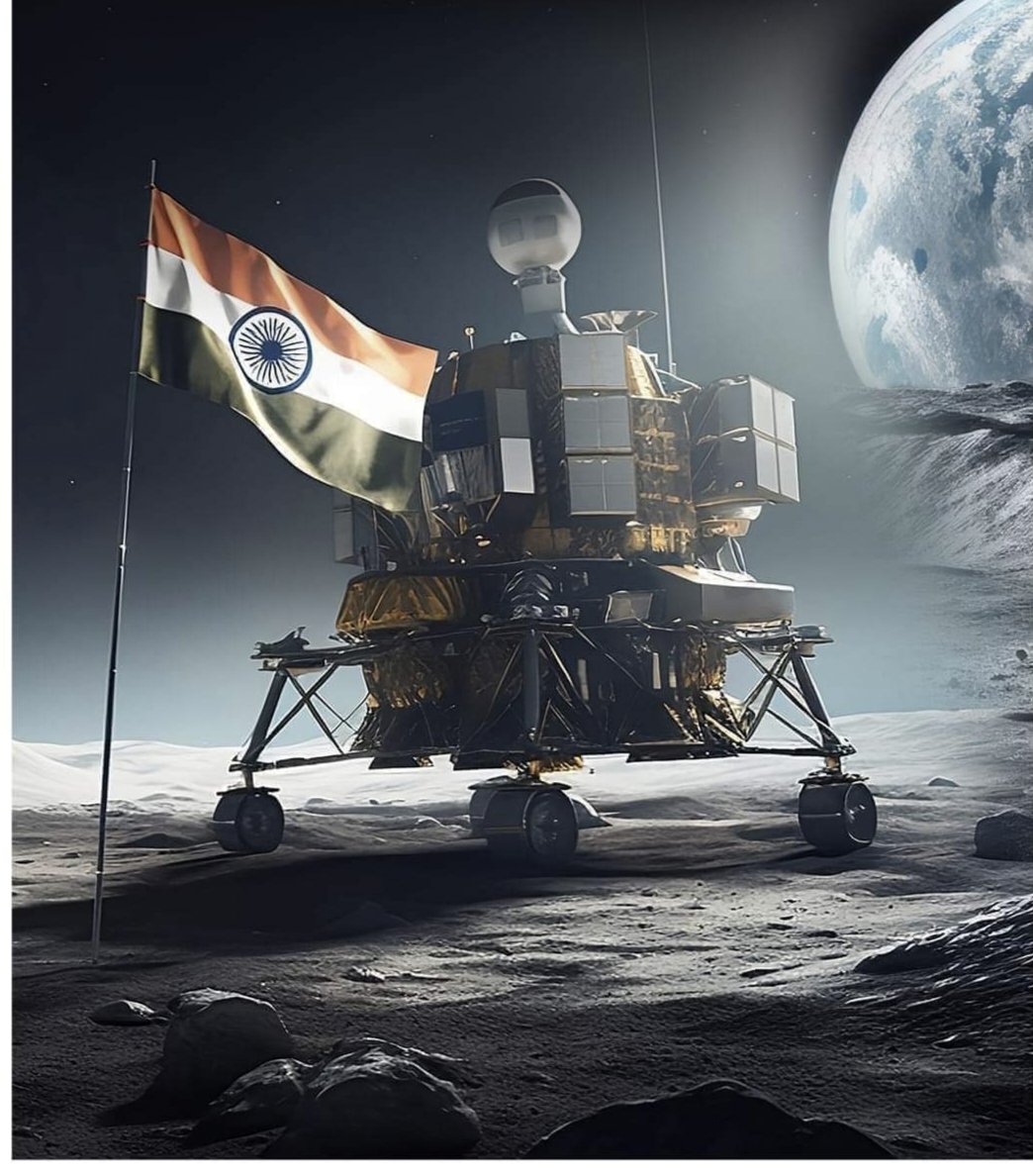 NamrataSingh100's tweet photo. #Chandrayaan3
We are the first country to reach the lunar south pole 💙🇮🇳
Successfully #softlanded on #moon 🔥🔥🚀❤️
🇮🇳 #India
I🚩🇮🇳❤️
#proudindian
#Chandrayaan3
#IndiaOnTheMoon
@DrMukundSingh
@VishalJMU16
@isro https://t.co/2eP0KL9f7Y