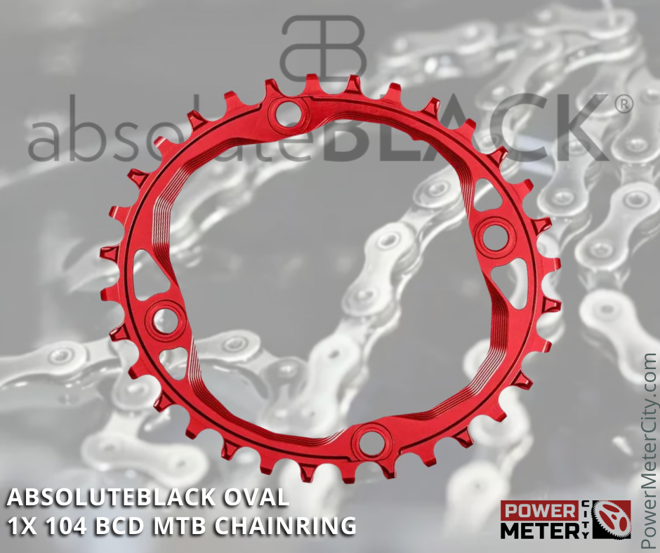 ⬆️☝️Upgrade your ride 🚴 with the absoluteBLACK Oval 1x 104 BCD MTB Chainring! 🚲💨 Say goodbye to chain drops and hello to increased speed and traction. Available in BLACK too! ⚫️ Ride faster, ride smarter.  Learn More on our Website  powermetercity.com/product/absolu…