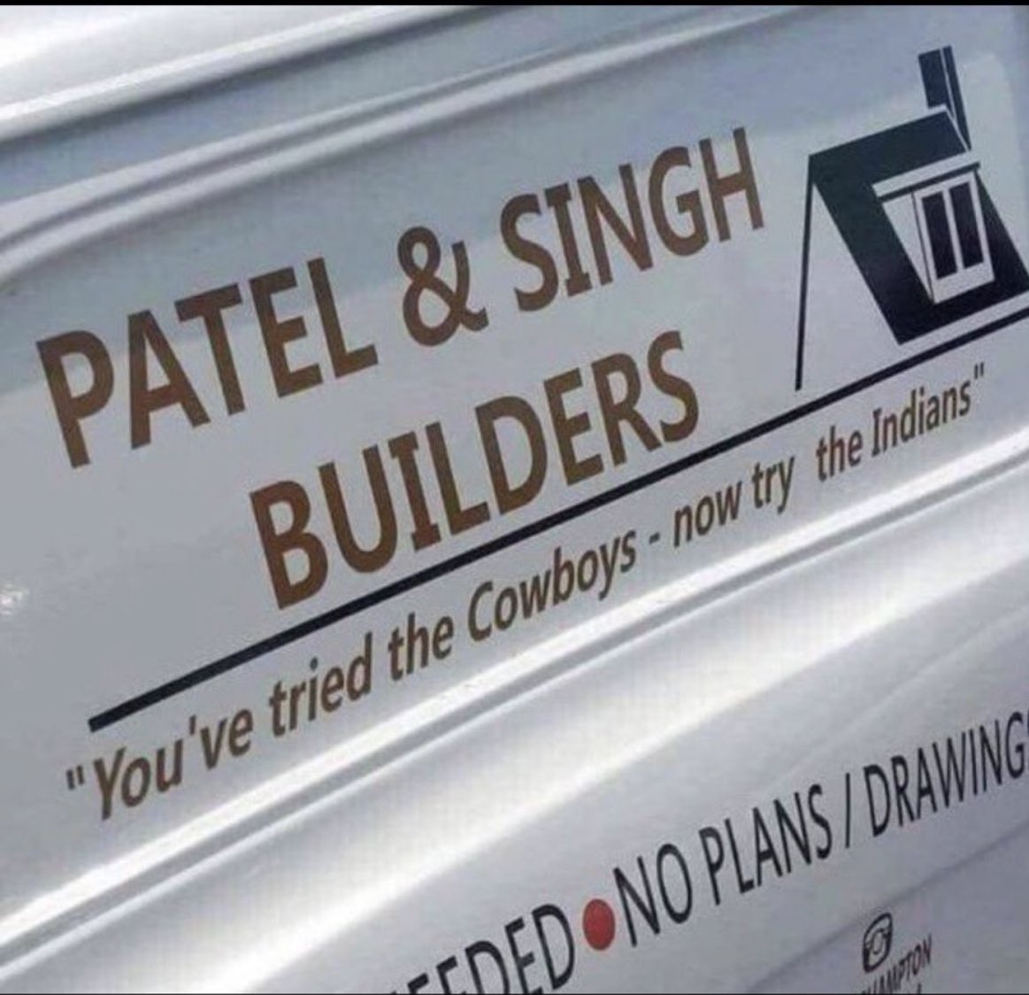DWUK13's tweet photo. @NoContextBrits Not so much a name but their slogan 👇🤣 https://t.co/Qkz7zMDNPv