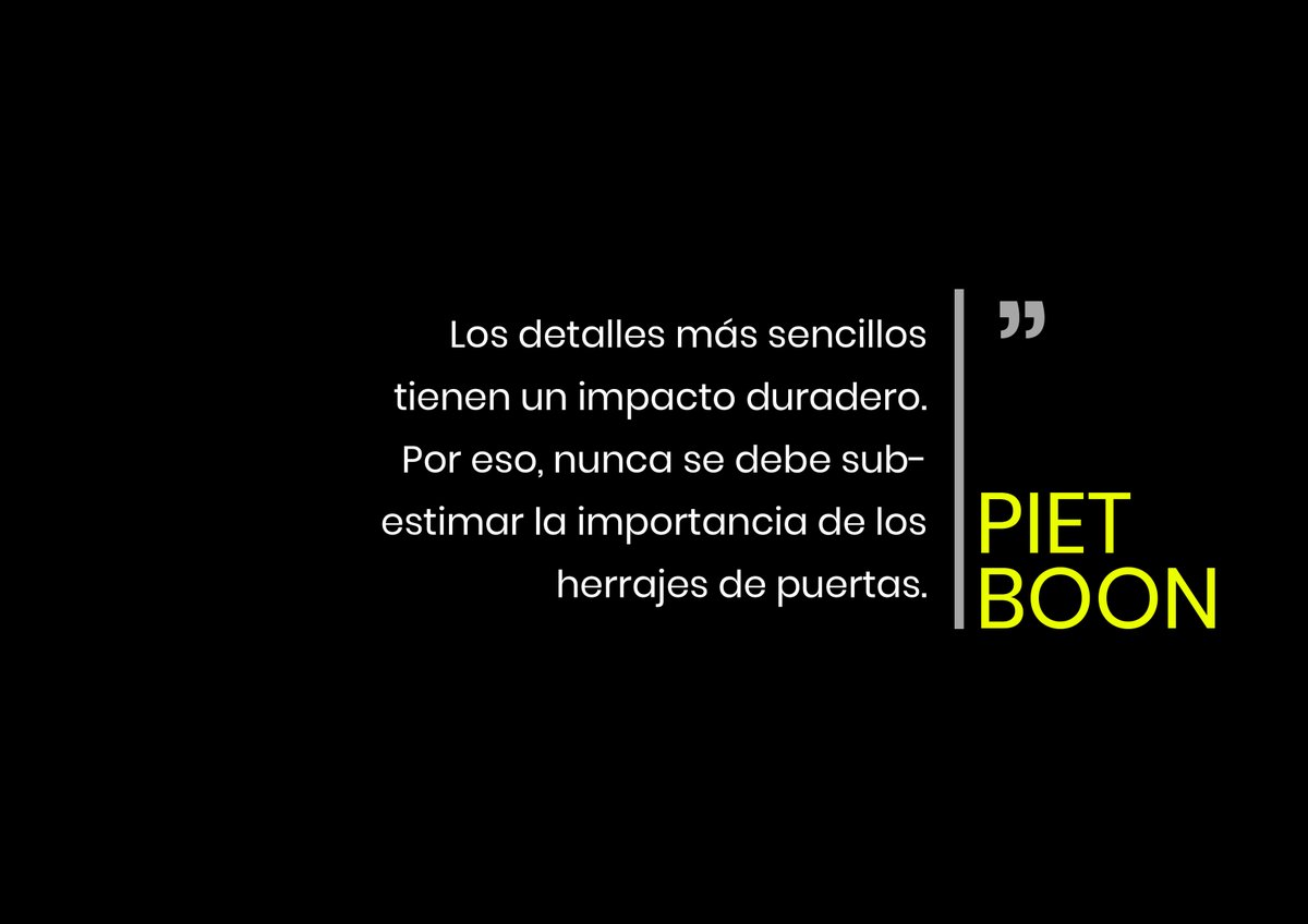 NefZaldivar's tweet image. No pensé que abrir y cerrar una puerta, debe ser taan sofisticado y exclusivamente fino. Tiene sentido, Menos es más.
Filosofía de diseño: Un equilibrio entre funcionalidad,
estética e individualidad.
#PietBoon #Diseños #exclusivos #Puertas #Inspiración #quoteoftheday