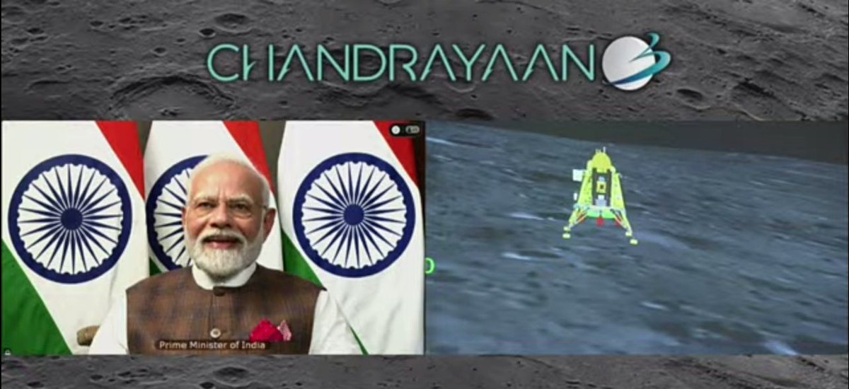 Mahendra_164's tweet photo. Successful Soft landing..
Congratulations to @isro
#Chandrayaan3 
#Chandrayaan3Landing https://t.co/dNvqCPVI60