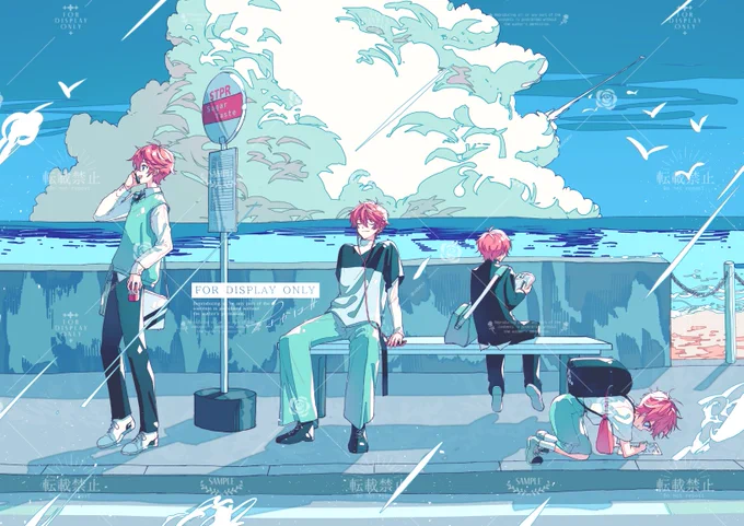 さとみさん(   )のオリジナル楽曲『シュガーテイスト』のMVイラストを描かせていただきました!MV▸  
