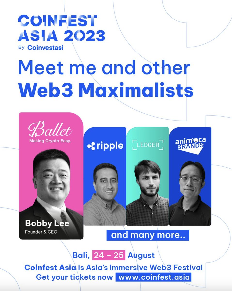 Bobby_clee1's tweet photo. I'm thrilled to have the opportunity to connect with fellow cryptocurrency enthusiasts and 
industry professionals at @CoinfestAsia 2023. This is a remarkable gathering that 
celebrates the vibrant world of digital currencies and blockchain technology. https://t.co/PQjM0EoKBx