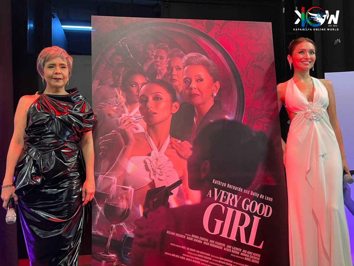 kowalerts's tweet photo. Poster unveiling with the cast of #AVeryGoodGirl — Kathryn Bernardo, Dolly de Leon, Jake Ejercito, Chie Filomeno, Kaori Oinuma, and Gillian Vicencio with direk @petersenvargas. https://t.co/ZA5crS5Jvx