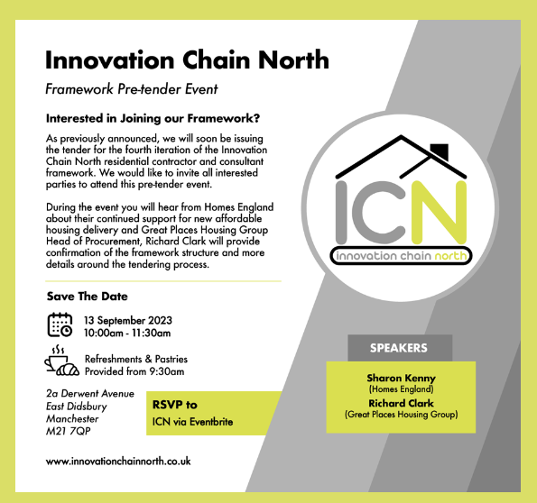 A quick reminder to sign up to the ICN Pre-Tender Event if you want to be part of the framework in 2024.

See the details in the image below and follow this link to get yourself an eTicket - …etenderevent2024-icn.eventbrite.co.uk