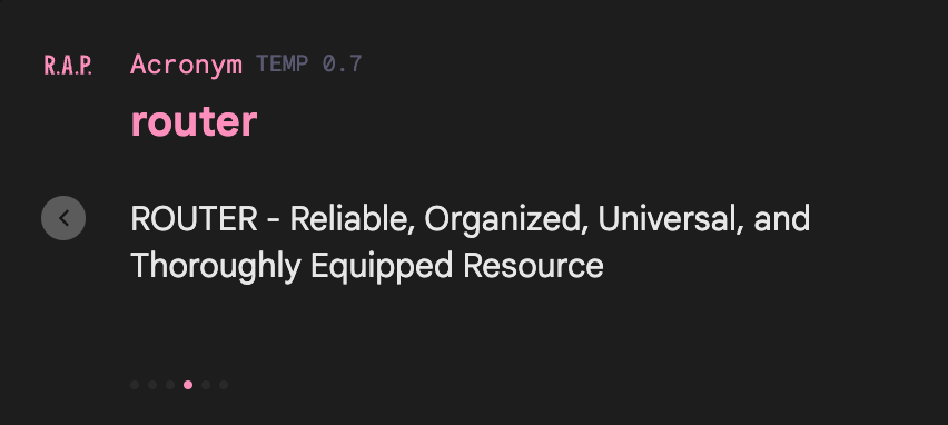 EricssonEnt's tweet image. It&apos;s almost as if this LLM trained on Cradlepoint routers. We put the word &apos;router&apos; into Google&apos;s #TextFX acronym tool and here are a few results. From Rugged to Reliable, Universal to Unique... #AI knows Cradlepoint.