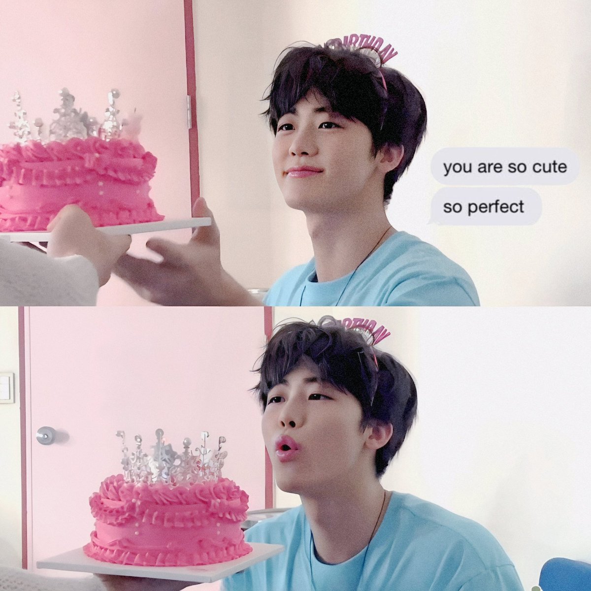 pinky birthday cake for princess jaemin 💗