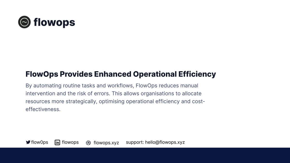 flow0ps's tweet photo. Are you tired of manual tasks and the constant risk of errors?
Say goodbye to them! With #FlowOps, we automate your routine processes, streamlining workflows for your organization.
Experience the benefits of #Efficiency on https://t.co/kKn8JwaXK3
#BusinessAutomation https://t.co/1nQlY6nbUW