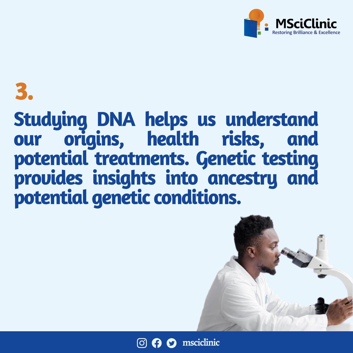 msciclinic's tweet image. Unraveling the Genetic Code: How DNA shapes us and reveals hidden truths! From eye color to health risks, explore the world of genetic inheritance and its fascinating secrets. 🔍🧬
 #GeneticDiscovery #DNAScience #InheritanceRevealed