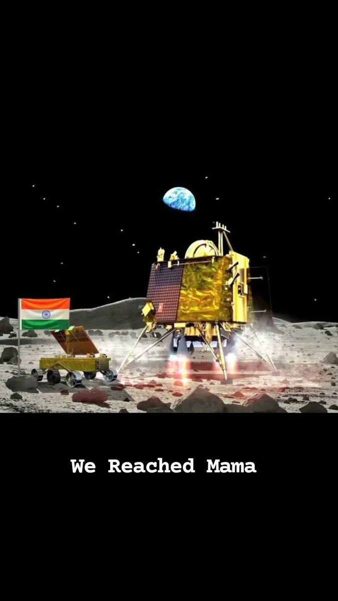 luckyprasoon's tweet photo. मामा प्रणाम 🙏 हम आ गए 😁
We Reached Mama, We Reached
#Chandrayan3
#Salute to all #scientist of @isro
आप सभी वैज्ञानिकों, तकनीकी ज्ञानियों को और प्रत्यक्ष एवं अप्रत्यक्ष रूप से जुड़े सभी देशवासियों को इस गौरवान्वित पल के लिए धन्यवाद
Thanks  @isro for giving us this #proud #moment https://t.co/WcZEUljWqV