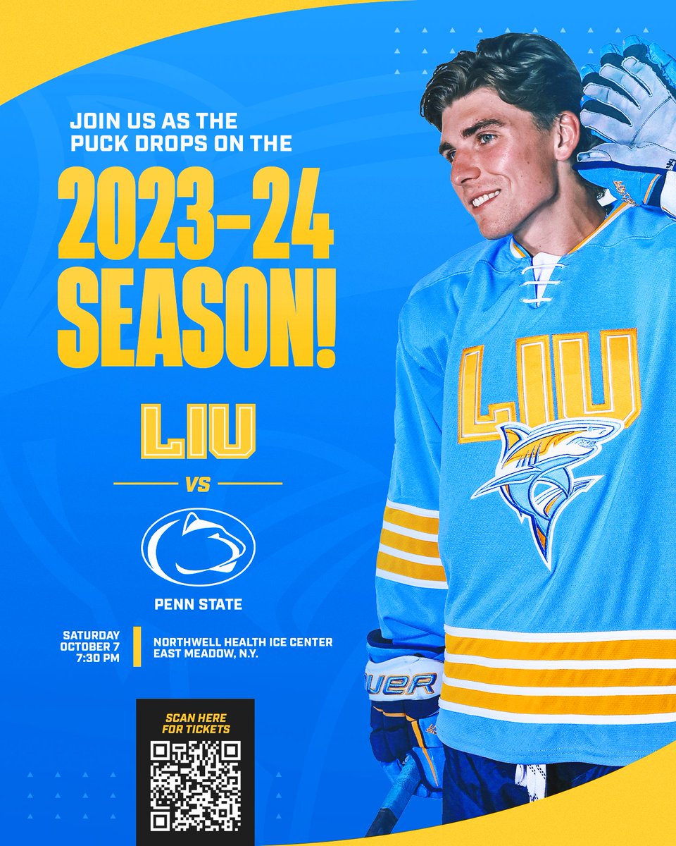 LIUMHockey's tweet photo. Tickets on sale now for the Oct. 7 season opener vs. @PennStateMHKY at Northwell Health Ice Center. Division I hockey on Long Island!

🎟️: https://t.co/uTzZiuXrc2 https://t.co/jBBUWzgTBI