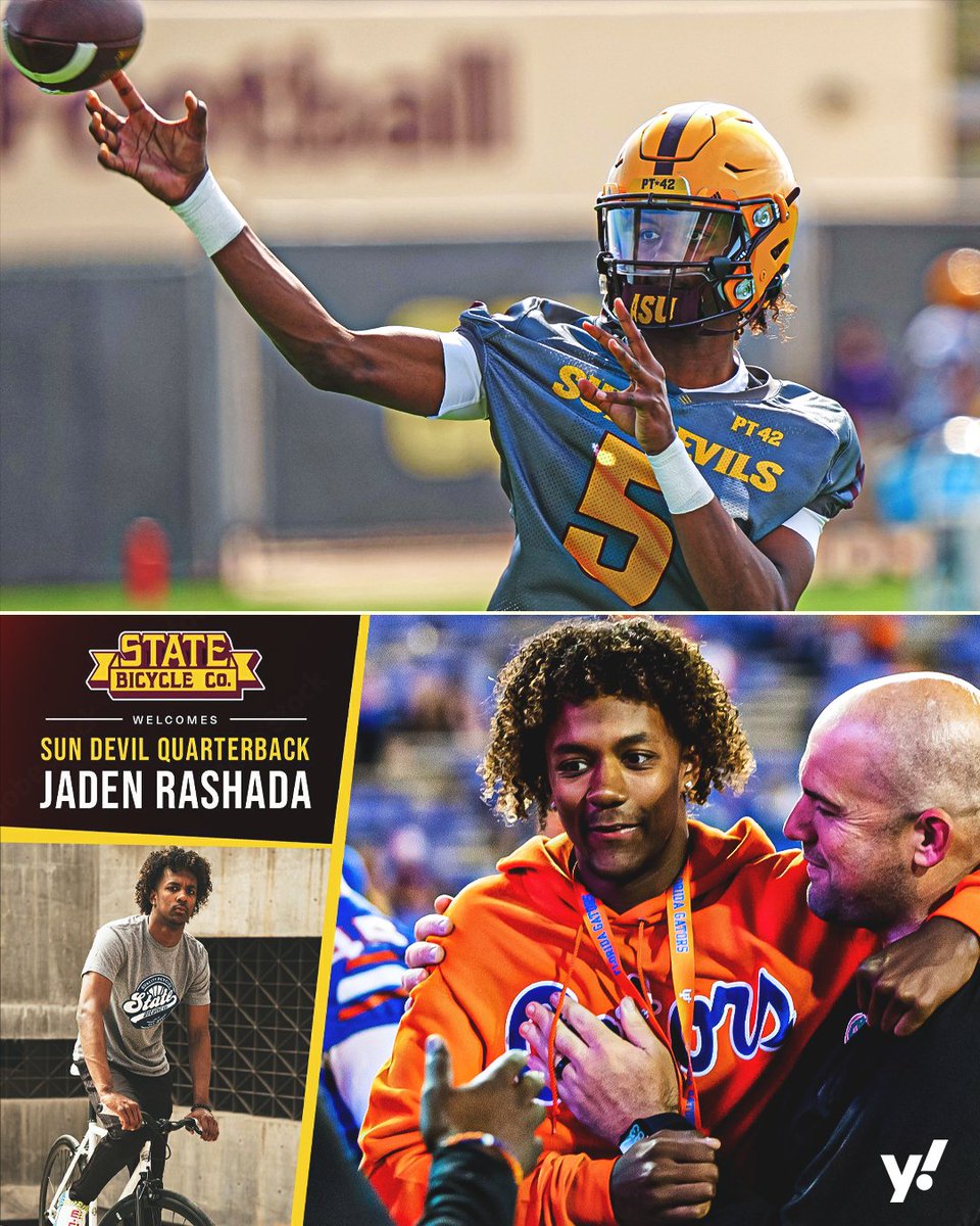 Yahoo Sports (@yahoosports) on Twitter photo Jaden Rashada went from expecting a $13.8M NIL deal at Florida to receiving little more than an e-bike at Arizona State.
Now, he has been named the Sun Devils' starting QB, and is rewriting the narrative surrounding him.
From <a href="/DanWetzel/">Dan Wetzel</a> ➡️ yhoo.it/45G0nou Jaden Rashada went from expecting a $13.8M NIL deal at Florida to receiving little more than an e-bike at Arizona State.
Now, he has been named the Sun Devils' starting QB, and is rewriting the narrative surrounding him.
From <a href="/DanWetzel/">Dan Wetzel</a> ➡️ yhoo.it/45G0nou