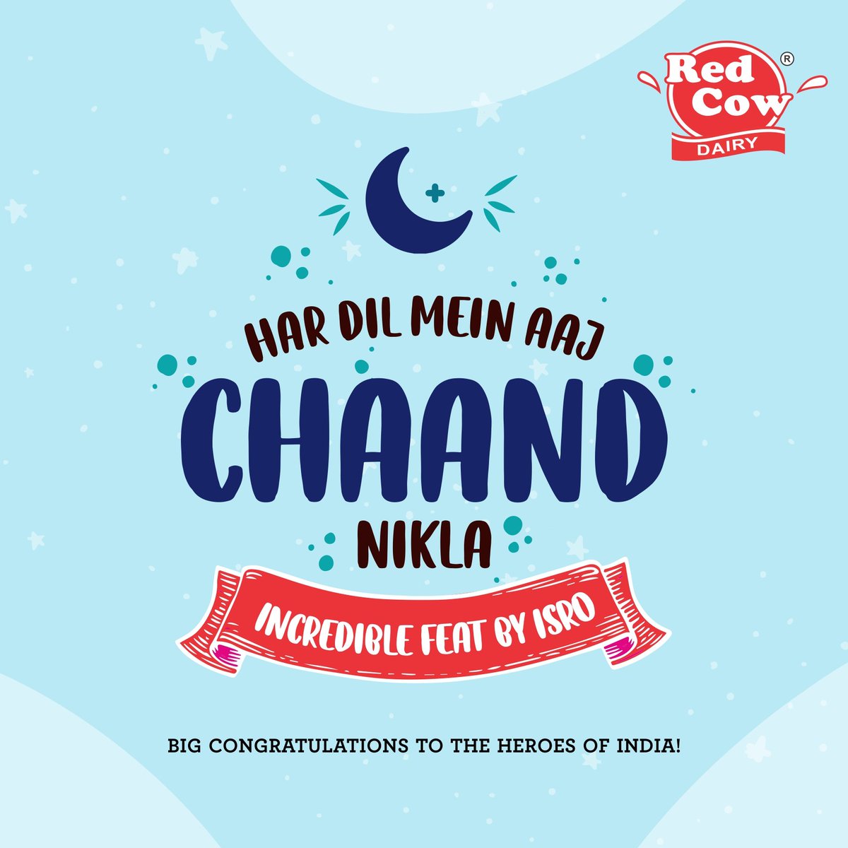 redcowdairykol's tweet photo. Hats off to your out-of-this-world success! Congratulations ISRO
#MissionMoon #chandrayaan3 #chandrayan3 #ISRO #ISROIndia #Chandrayaan3Landing #MoonLanding #RedCowDiaryWorld #RedCowDairy #RedCowPaneer #KolkataDairies #KolkataCity #KolkataSutra #FoodLover #KolkataBuzz https://t.co/qpqcOCJCE3