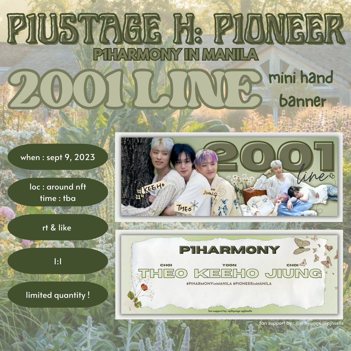 p1hyungs's tweet photo. 𓍢 ִ ໋🖇  p1ustage h : p1oneer  𖹭 ִֶָ 𖥔 ࣪˖ 
p1harmony in manila fan support mini hand banners by @p1hyungs 🧚‍♀️🩵✨️

🌿 2000 line  ࣪ ִֶָ ⋆
🗒 keeung  ࣪ ִֶָ ⋆
𖹭 v limited quantity ea banner 
𖹭 see you there ૮ ˶ᵔ ᵕ ᵔ˶ ა !!

#P1HarmonyinManila #P1ONEERinMNL https://t.co/AYkkXqZWBc