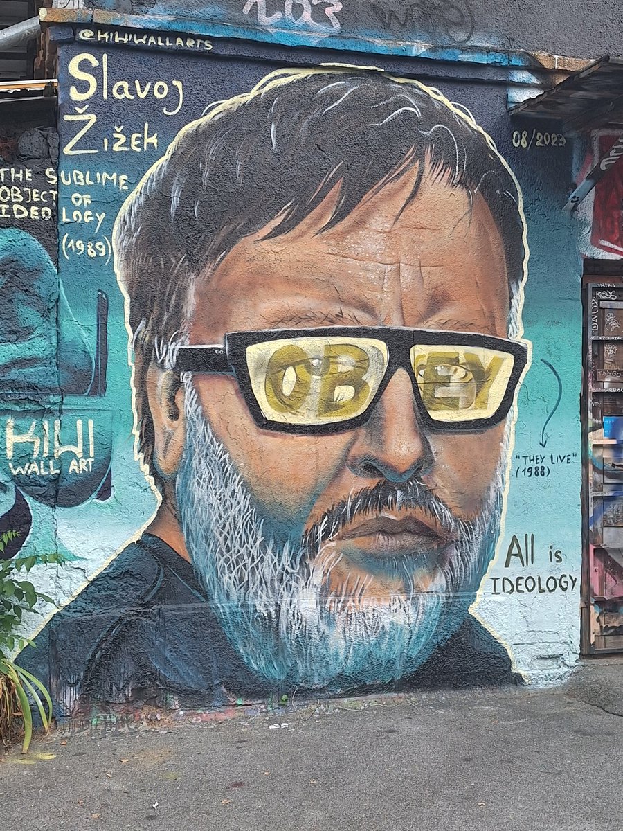 mikstone1's tweet photo. Metelkova City. Slavoj Žižek mural 😂🙏 https://t.co/L9ZDx93wxG