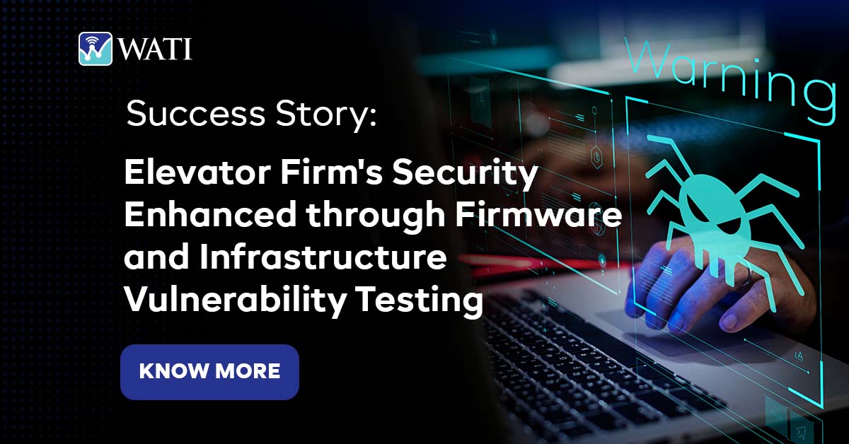 WATIforIT's tweet image. Discover how our team of cybersecurity experts helped a global leader in the elevator industry secure their 41-floor elevator system.

Read more: wati.com/case-study/wat…

#Cybersecurity #ElevatorSecurity #VulnerabilityAssessment