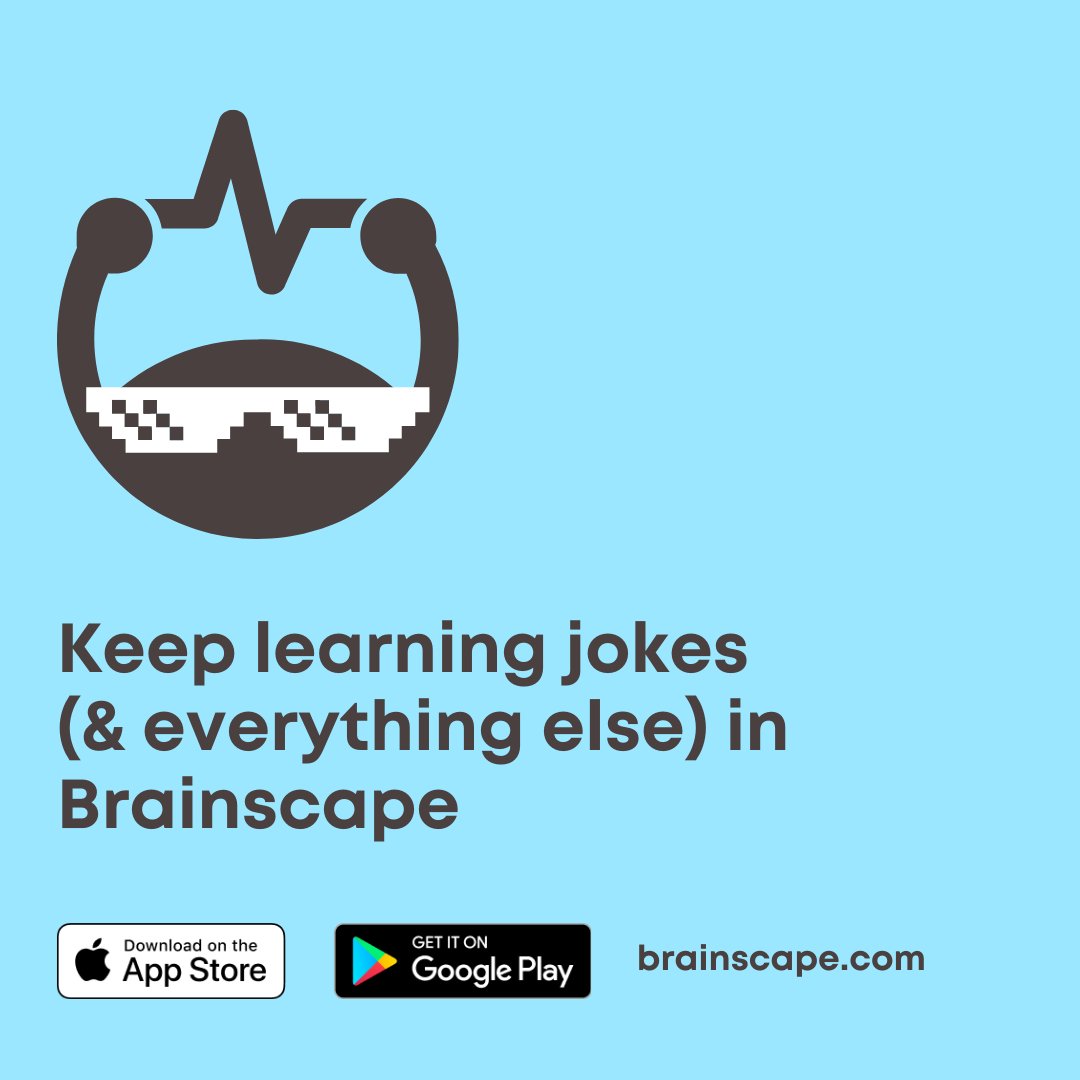 Brainscape's tweet photo. Elevate your entertainment game with Brainscape's Jokes Flashcards! ๐ Tap the bio link to arm your joke arsenal. But don't just take our word for itโgive it a whirl! ๐
Have a top-tier dad joke? Share it in the comments below! ๐ #CornyJokes #Brainscape https://t.co/c2WstwnUgA
