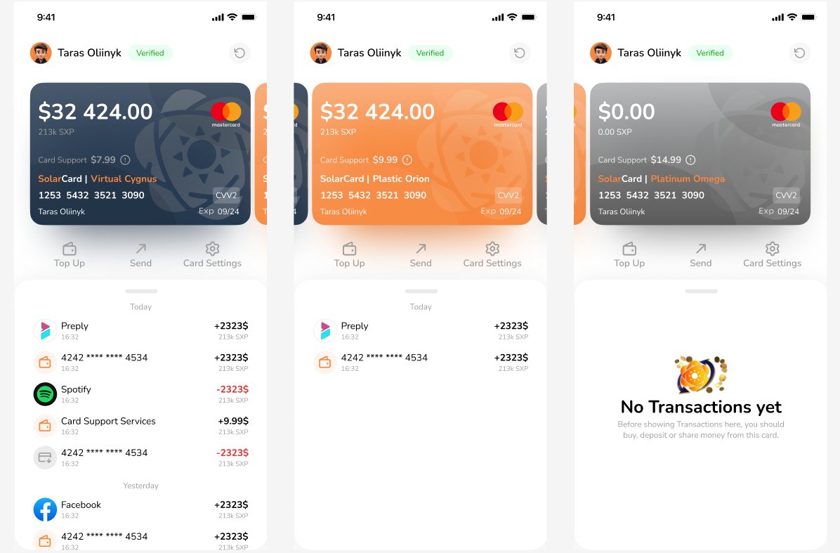 SolarNetwork's tweet photo. Here is a preview of the new Solar Card app. This is just the start of all the great things coming soon! Keep following us for more updates everyone.  🎉🥳☀️😎 https://t.co/QqAW0M0dzE