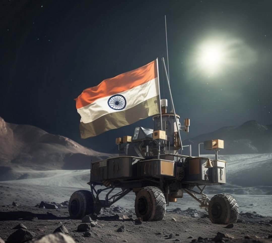 NitishKS777's tweet photo. India is on the Moon..!! 
🇮🇳🚀🌕
#Chandrayaan3 https://t.co/IZWwRj9VPu