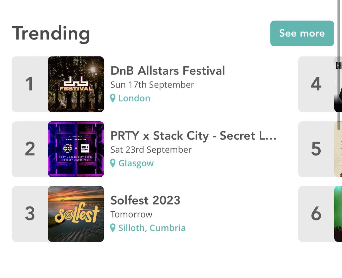 Number 2 trending on Skiddle 💨💨

PRTY x STACK CITY 

Tickets - skiddle.com/whats-on/Glasg…