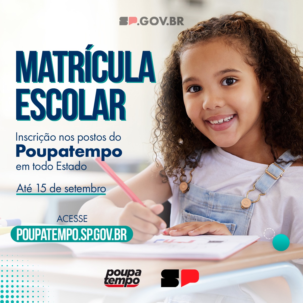 poupatemposp's tweet photo. #SeLigaNaThread
⚠️ Atenção pais e alunos interessados em ingressar na rede pública estadual de ensino em 2024 📚 . A inscrição da matrícula pode ser feita nos postos do #Poupatempo em todo Estado até o dia 15 de setembro. https://t.co/sLUgA0I8D3
