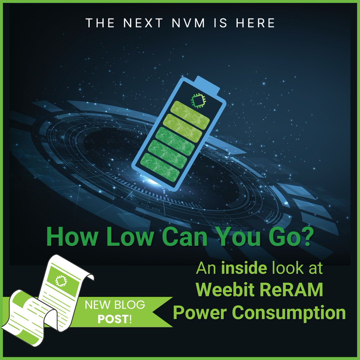 WeebitNano's tweet photo. https://t.co/P3DHYyVZ2k
Hear from our VP R&amp;D why low-power non-volatile memory is important, what makes Weebit #ReRAM lower power than others, and some levers customers can use to adjust power consumption for #Semiconductors #RRAM #EnergyEfficiency #NVM https://t.co/lVzuA4gtBK