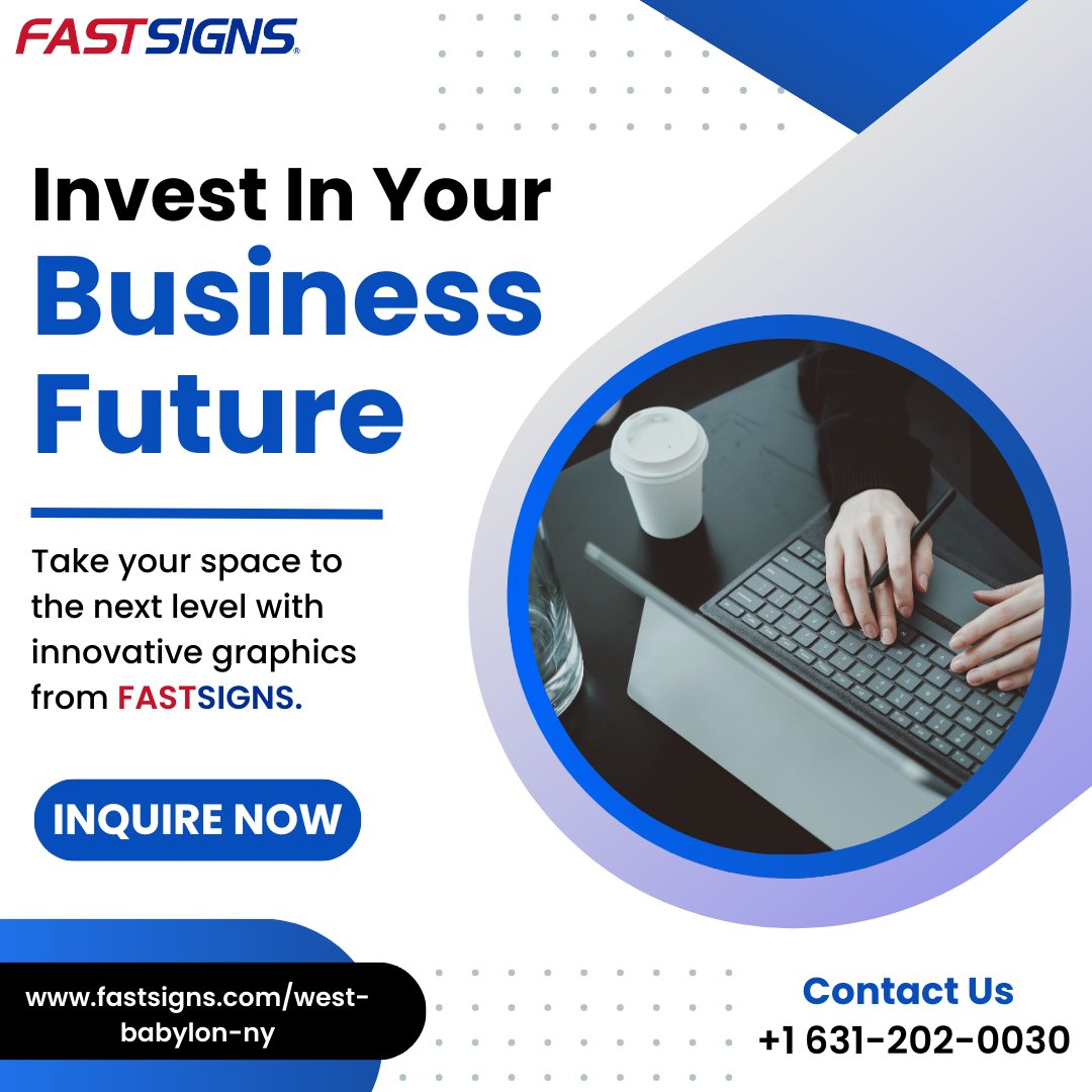 FastsignsWestb's tweet image. Take your space to the next level with innovative graphics from FASTSIGNS. 🔴🔵 #MakeYourStatementt #FASTSIGNS #FASTSIGNSDidIt #fastsignsofwestbabylon #graphics #TransformYourBusiness