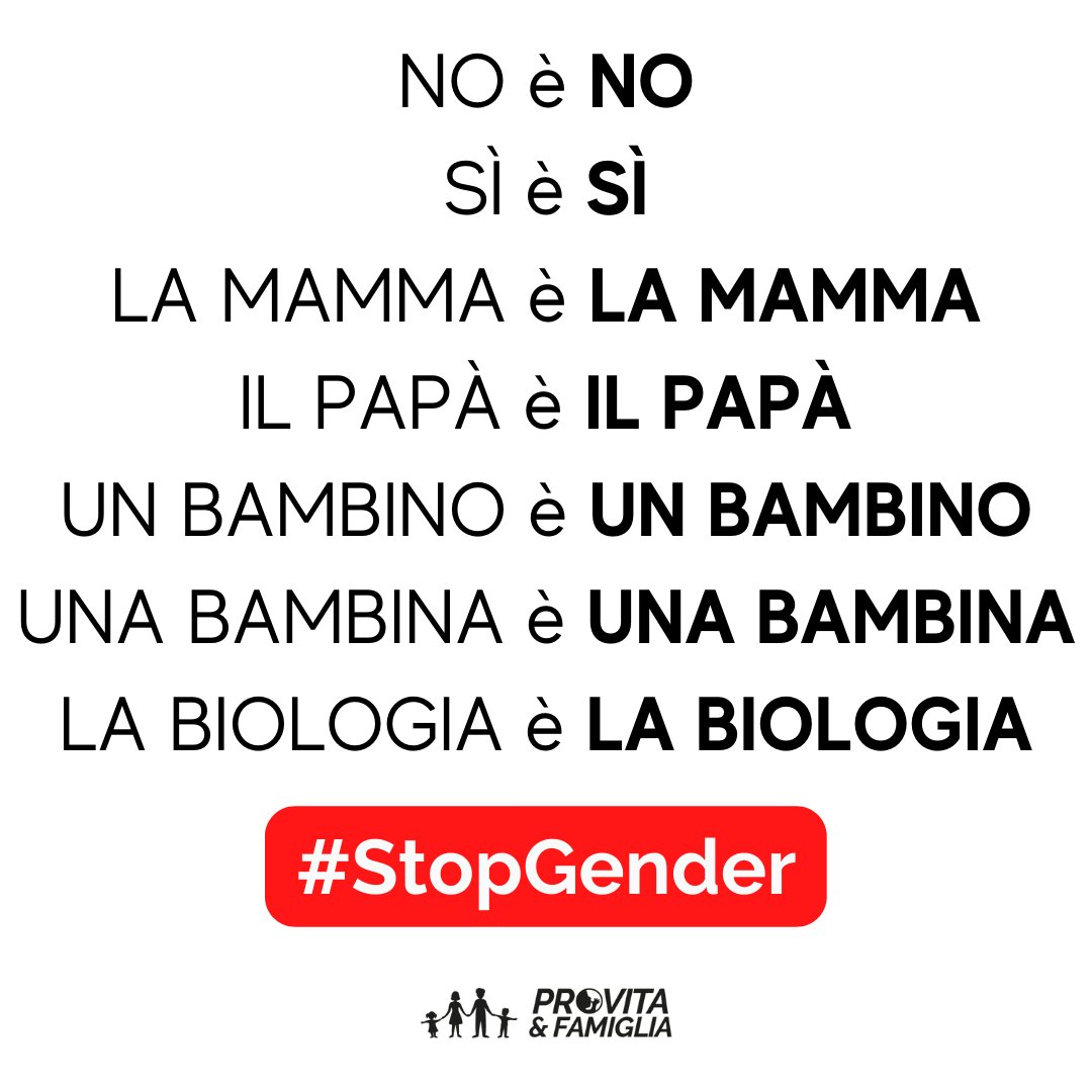 "Nel tempo dell’inganno universale dire la verità è un atto rivoluzionario". - George Orwell

#ideologia #LGBT #provitaefamiglia #StopGender