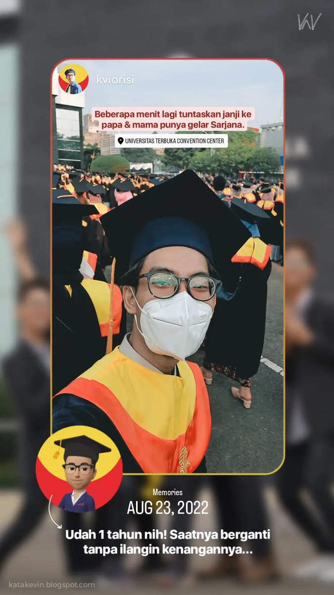 Kviorisi's tweet photo. 1 tahun yang lalu (23 Agustus 2022) hari di mana aku berhasil tuntaskan masa pendidikan perkuliahan dan punya gelar Sarjana Ilmu Komunikasi (S.I.Kom) 🎓

https://t.co/ozZQNO92xS

1. Seminar Wisuda (22/08/2022) https://t.co/ncbXf3uH70
2. Wisuda (23/08/2022) https://t.co/6oRitt5Zxq https://t.co/tJ1hdiarpO