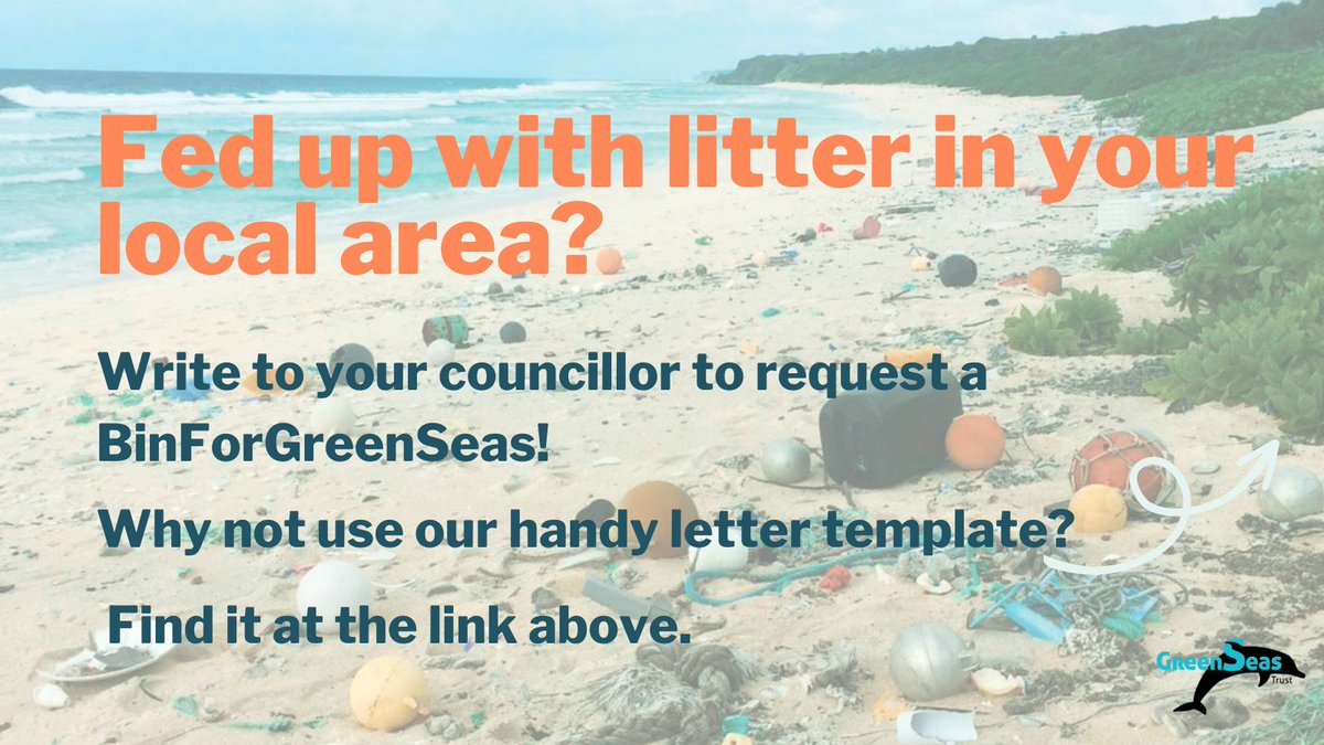 Take control of coastal litter in your local area! Our handy template makes it quick and easy to write to your local councillor to request a #BinForGreenSeas! Find it here: greenseas.org/council-letter/ #LifebuoyBin #GreenSeasTrust #beachclean #litter