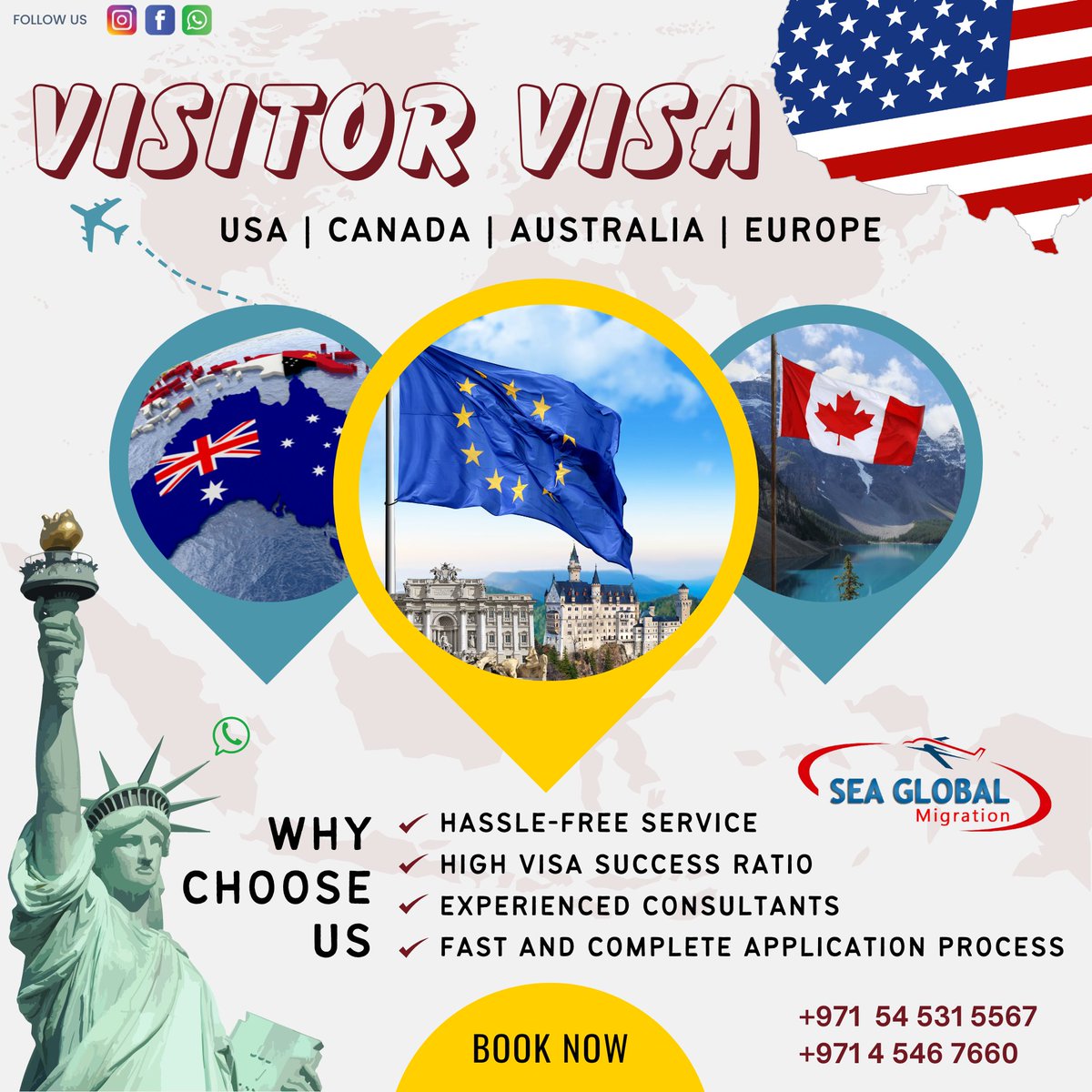 Sea_global_'s tweet image. Stamps in the passport, memories to be made! 🌎✨ 

Wander through the historic streets of Europe. 
Join us on this global escapade! 🗺️✈️ 

WhatsApp : +971 54 531 5567
Landline : +971 4 546 7660

#visaventures #roamingfree #WanderlustWonders