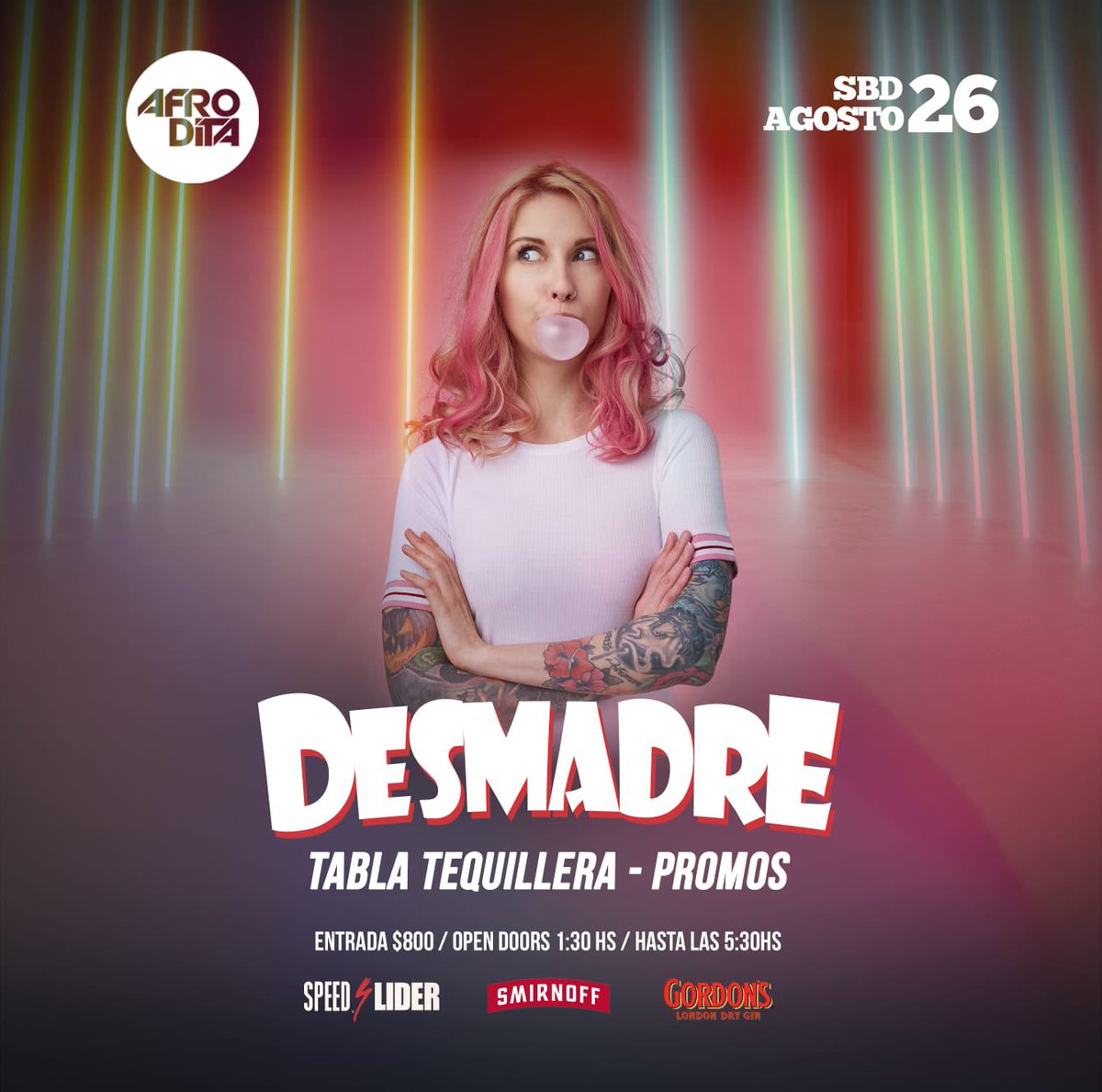 La fiesta del mes tiene un solo nombre 

➡️➡️DES -MA-DRE 

Cerramos agosto a lo grande y con muuuuuchas ganas de más! 

Le ponemos 🌶️ y mucho power de la mano de #AgusPalmero detonando cabina 

Somos el pueblo. Y el carnaval 🎉