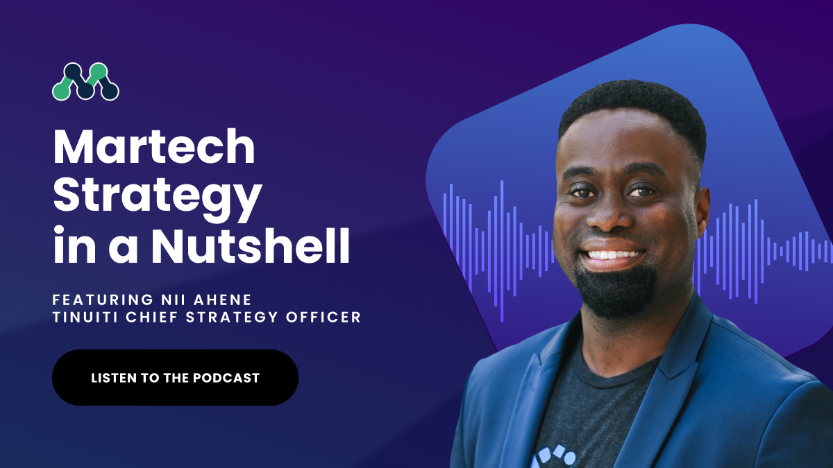 Tinuiti's tweet image. Spend some time today listening to the dulcet tones of Tinuiti's @Nii_Ahene as he speaks with @benjshap, host of @martechpod, about digital marketing acquisitions, #incrementality, #privacy, and the future of #martech. Listen to the podcast episode here: martechpod.com/episode/martec…