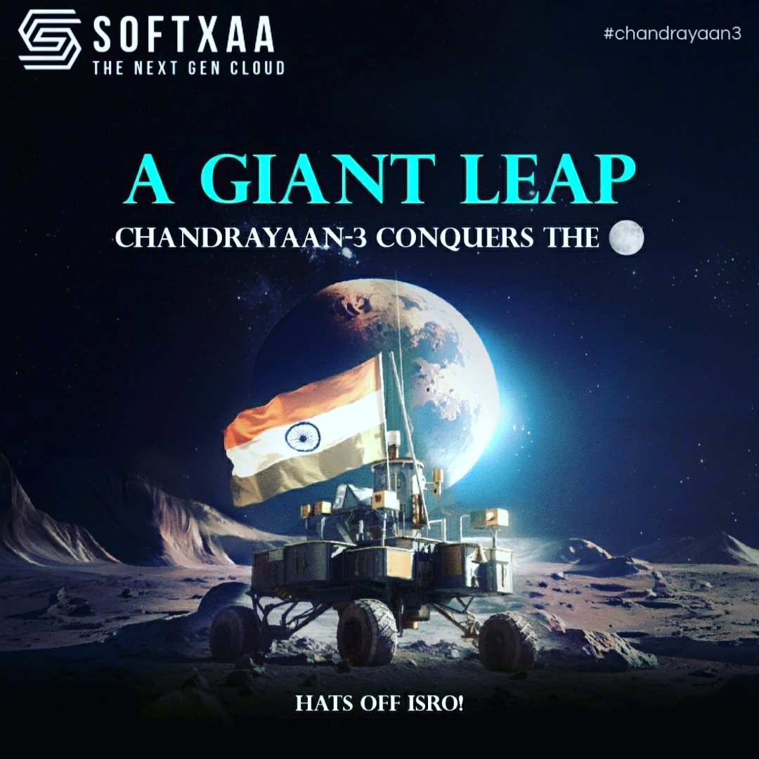 softxaa's tweet photo. 🌕🚀 Celebrating an Incredible Milestone! 🇮🇳🌠 Hats off to 🇮🇳 &amp; ISRO for the spectacular success of Chandrayaan-3  soft landing on the moon! 🌕👏 Your dedication to pushing boundaries and reaching for the moon is an inspiration to us all. 🛰️ #Chandrayaan3 #ISRO #SpaceExploration https://t.co/y4C6K6tbU7