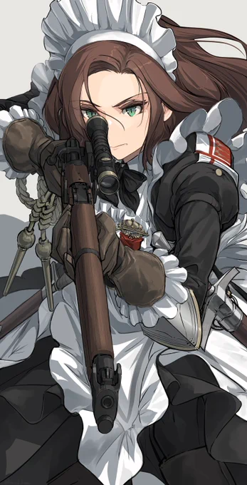 銃兵メイドと狙撃手メイドのジーナ・ウォレス。 いつも見てやって頂き、ありがとうございます。 #あなたの評判良かった4選がみたい