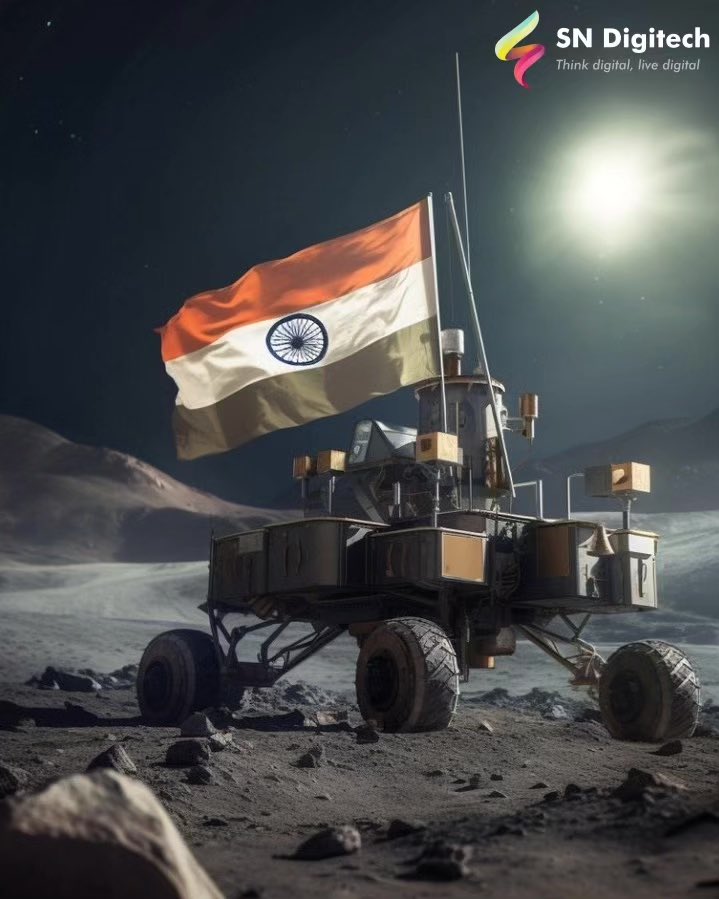 sndigitech's tweet photo. ๐ฎ๐ณIndia becomes the first country to land on the south pole......โ๐๐๐
.
.
#chandrayan3 #successful #india #chandrayan #chandrayaan3 #land #congratulations #indian #proudindian #indianscientist #victory #webdeveloper #webdesign #developmentagency #digitalmarketing #mobileapp https://t.co/WQ5saaaTV3