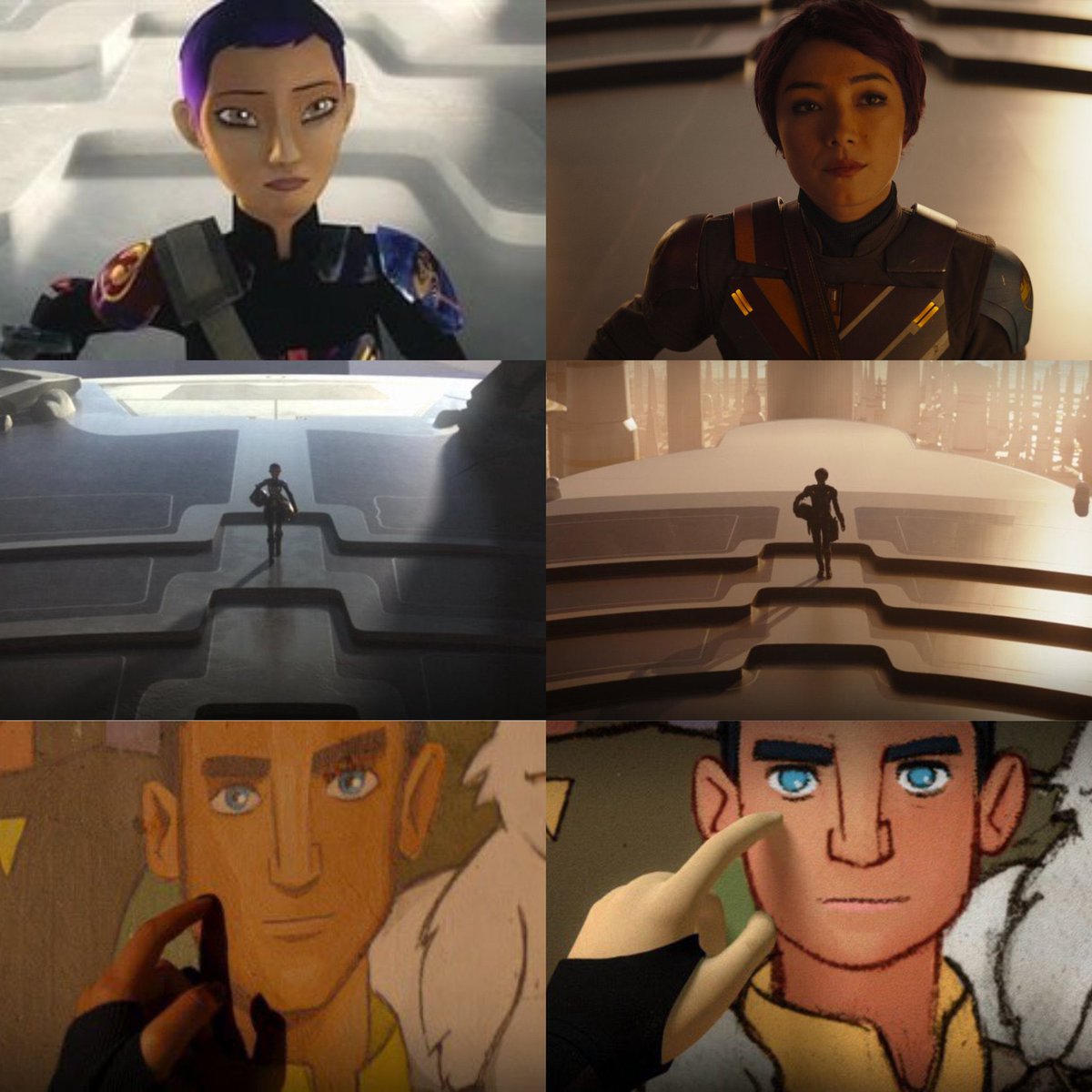 Que cosas más hermosas son la rimas que tiene la serie de Ahsoka a la serie de Rebels. 😍🔥🔥🔥🔥🔥
#Ahsoka #SabineWren #Lothcat #EzraBridger #StarWars