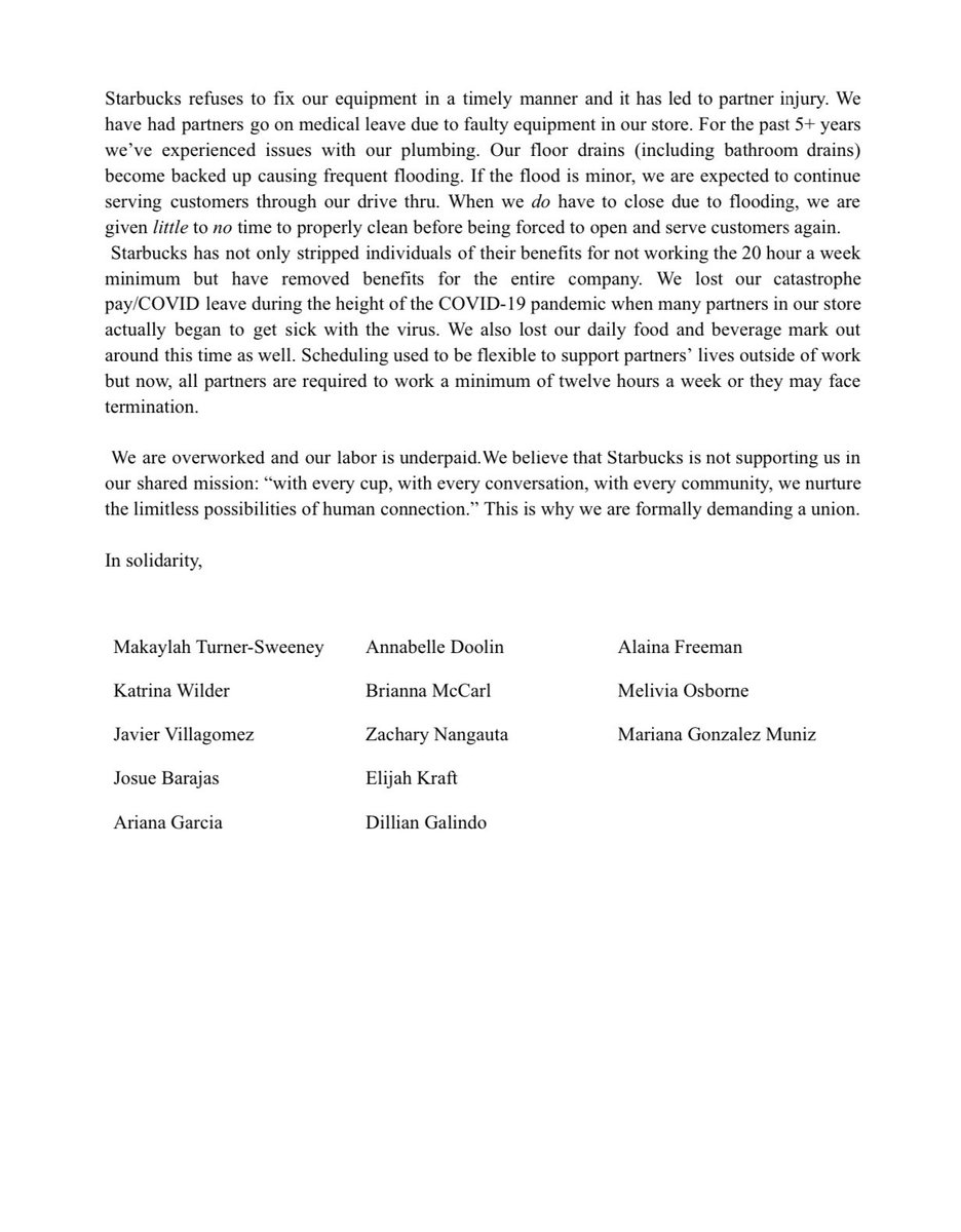 Rise and grind — workers at the Solano Town Center store in Fairfield,  California are FILING FOR A UNION! ☕️