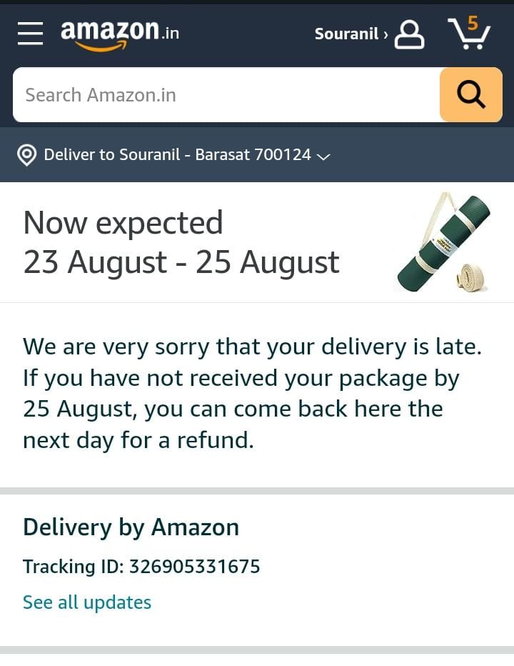 Souranil99's tweet photo. @amazonIN I've ordered in 20th Aug and it should be arrived 22nd Aug but it still not delivered. If you're not interested in business then don't misguide. It's not about the refund n all so please deliver this parcel ASAP. It's a rakhi gift. 
@SrBachchan @RanveerOfficial @amazon https://t.co/cTz1YGy9Zq