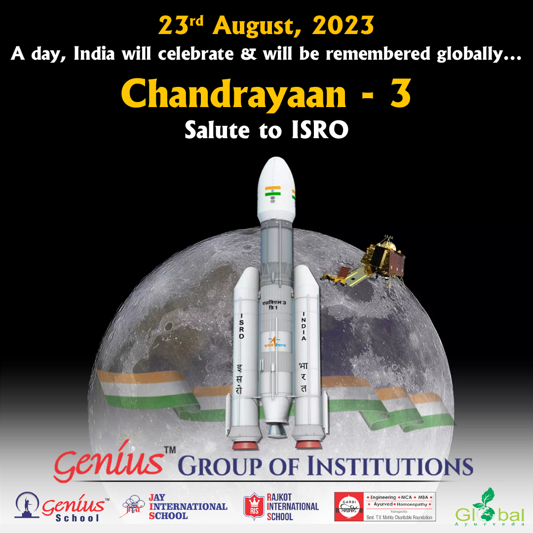 gkkrajkot's tweet photo. India has become the first country in the World to reach the south pole of the Moon
Salute to ISRO...And all those who have poured their heart and soul for this achievement...
#GeniusSchool #education #CBSESchool https://t.co/dJ4GboIfpL