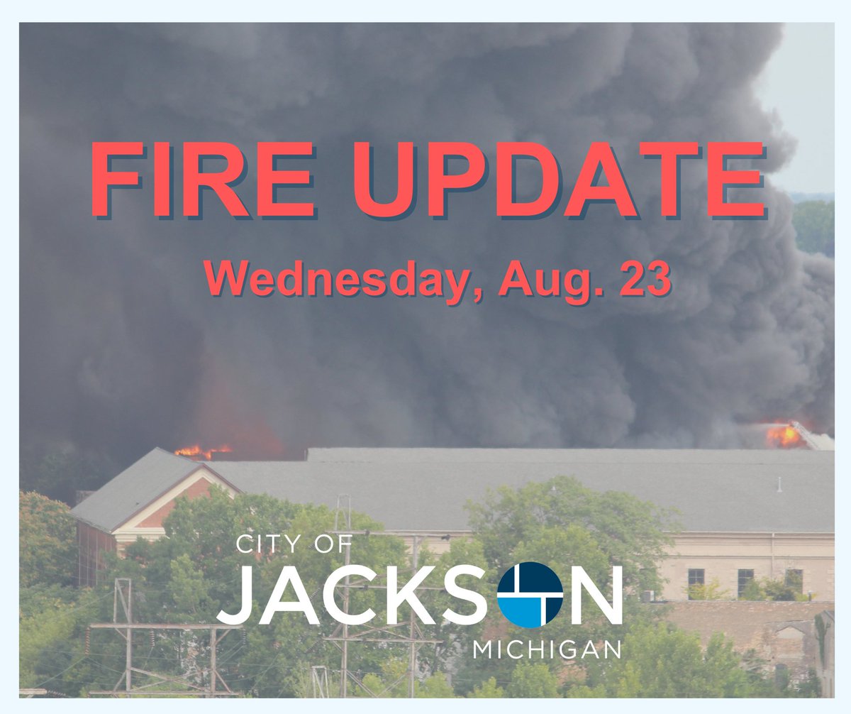 Update on the W. North Street commercial building fire in #JacksonMi. Street remains closed and <a href="/EPA/">U.S. EPA</a> in Jackson testing fire debris for environmental impacts. 
More info from the City website: 
cityofjackson.org/CivicAlerts.as…