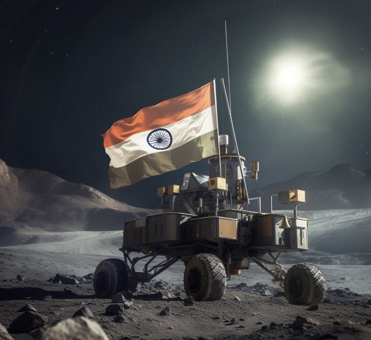 AnujPatel013's tweet photo. "Congratulations to the @isro team and India on the successful soft landing of Chandrayaan-3 on the lunar surface. 🇮🇳🌕 This remarkable achievement exemplifies India's prowess in space exploration and its unwavering commitment to scientific progress. 🚀🌠 #Chandrayaan3 🛰️🌌 https://t.co/Ep3RFfIhOW