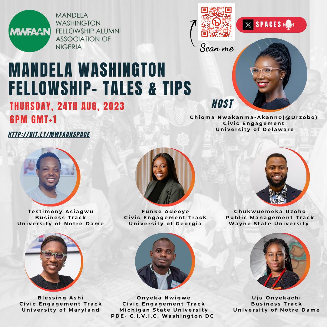 DrZobo's tweet photo. Application season is upon us.

What’s better than one Alumna😃? 7💪🏾
Plus more, who are ready to share their experiences and winning tips on how to ace your application to join the next cohort of the prestigious @WashFellowship

Set your alarms! Tag. RT!🤝
https://t.co/VGowmOpFp5 https://t.co/T9Xb5oWEi6