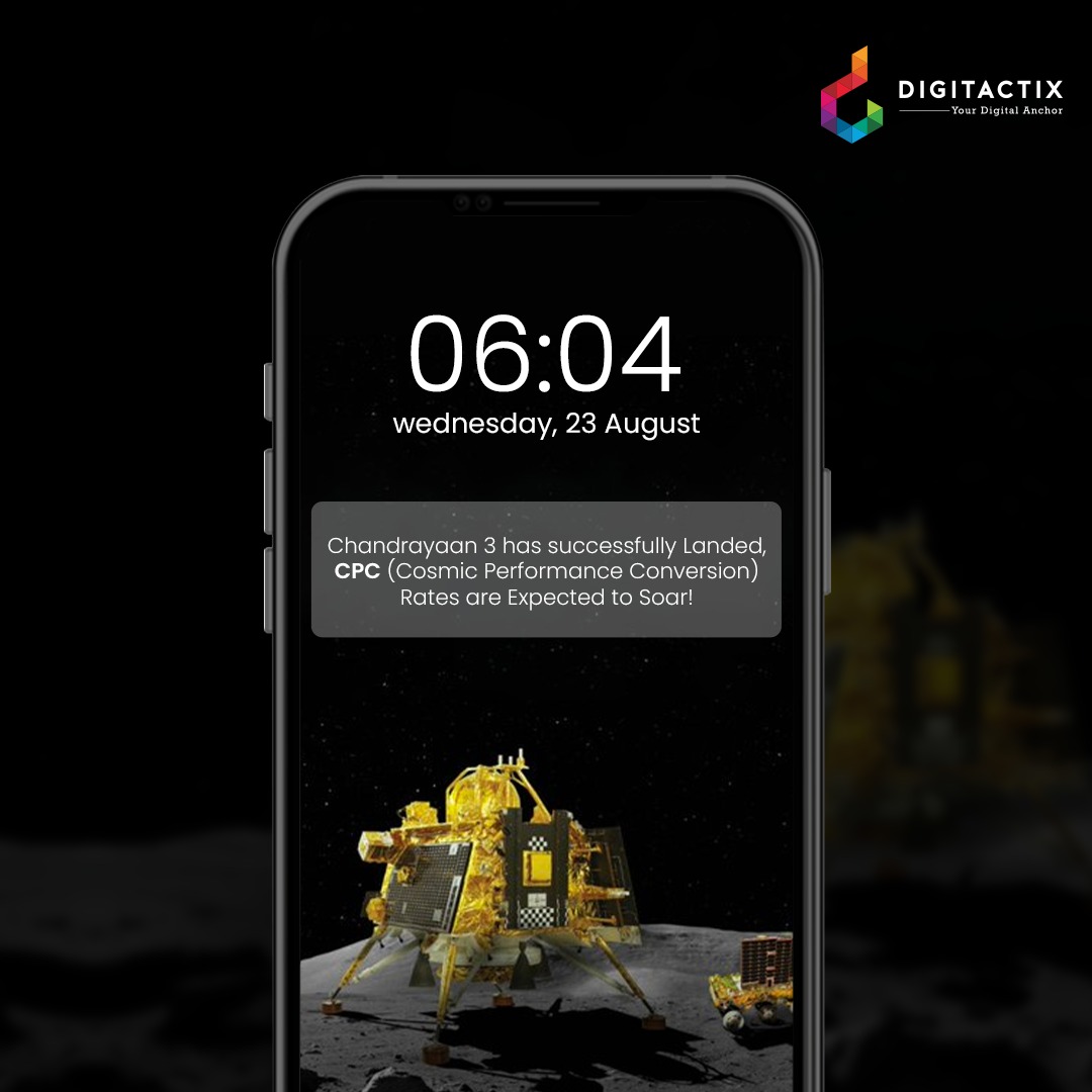 #Chandrayaan3 touches the moon, and we're over the moon! 🇮🇳🚀

Isn't it time your brand embarked on its own #digitaljourney?

Much like Chandrayaan 3's #success in the digital cosmos, we believe in making similar leaps for your brand.

DM Us and let's write your success story.